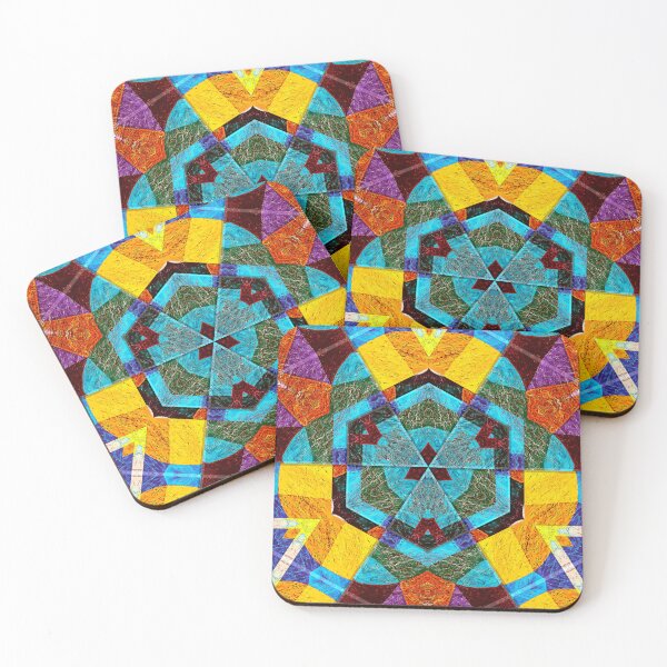 Item preview, POWERFUL LUMINOUS RADIAL COSMIC LABYRINTH PATCHWORK -  SPIRITUAL AWAKENING CUBIC GEOMETRIC ART PATTERN IN DEEP* designed and sold by Ralek.