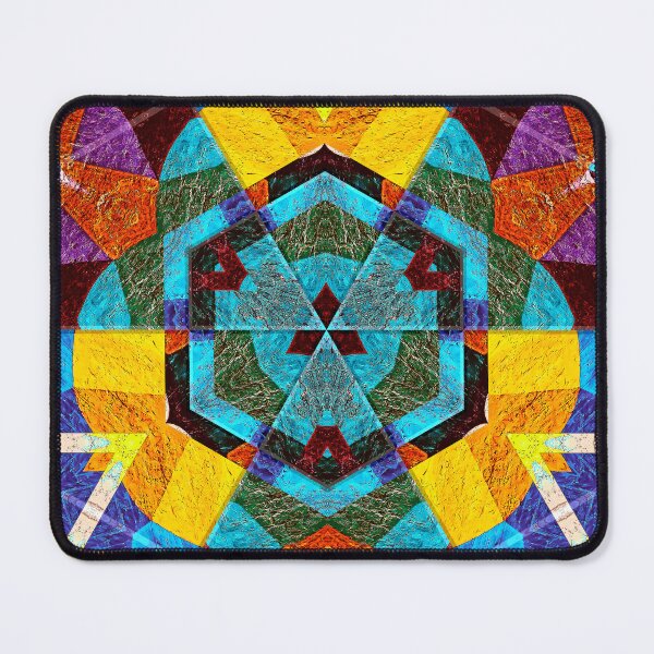 Item preview, POWERFUL LUMINOUS RADIAL COSMIC LABYRINTH PATCHWORK - SPIRITUAL AWAKENING CUBIC GEOMETRIC ART PATTERN IN DEEP* designed and sold by Ralek.