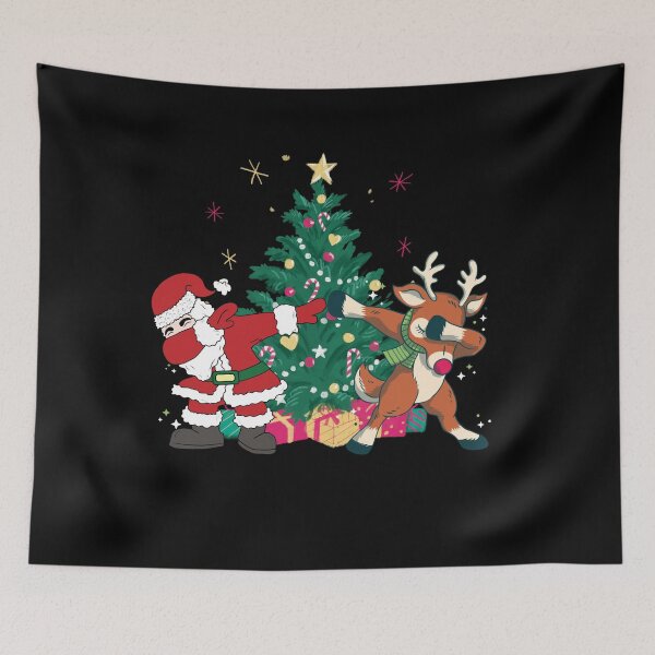 Item preview, Santa Claus reindeer dabbing  designed and sold by Season's  Store.