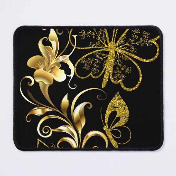 Item preview, Butterflies with flower embellishment; gold version designed and sold by mbuz90.