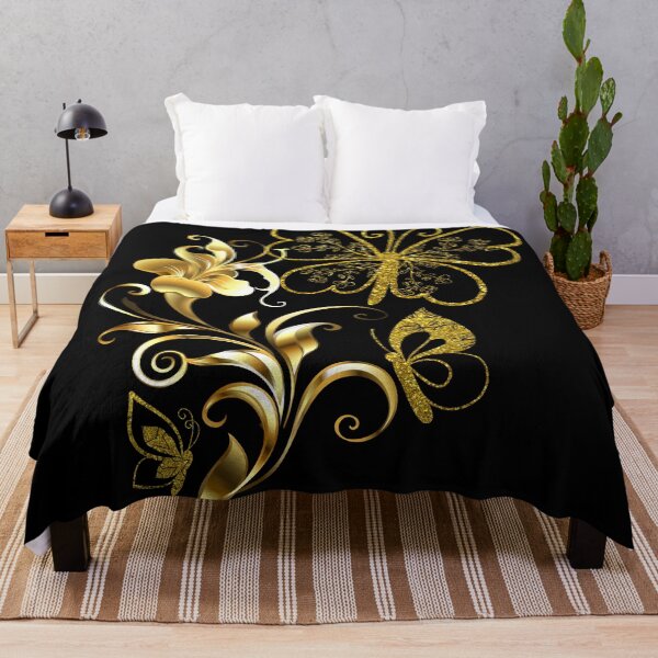 Item preview, Butterflies with flower embellishment; gold version designed and sold by mbuz90.