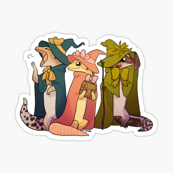 3 wizard Lizard friends! Sticker