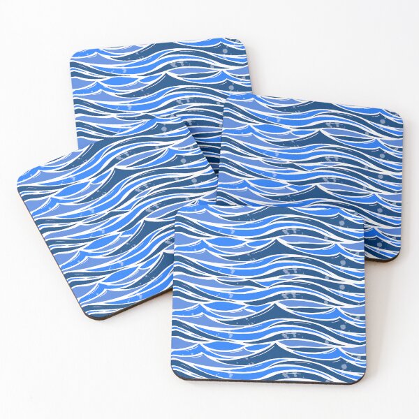 Item preview, Blue Waves Pattern designed and sold by NadyaOrangeKiss.