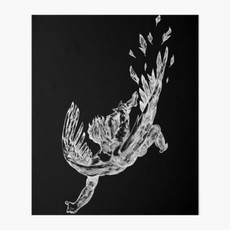 Design representing the fall of Icarus Art Board Print for Sale by  TitoStyle