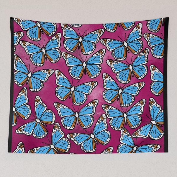 Artikelvorschau, Blaues Monarchfaltermuster entworfen und verkauft von Season's  Store.