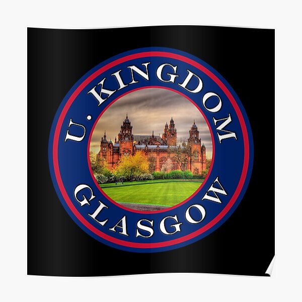 "United Kingdom Glasgow Medieval Castle Passport Stamps Collection" Poster for Sale by