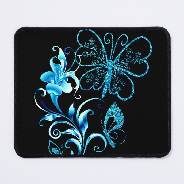 Item preview, Butterflies with flower embellishment; blue version designed and sold by mbuz90.