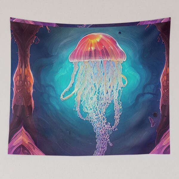 Item preview, Jelly fish water color painting designed and sold by SinghVillasra.