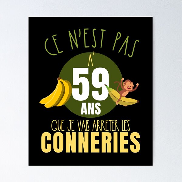 Item preview, Gift Humor Birthday Man 59 years Christmas designed and sold by RomualdGR.