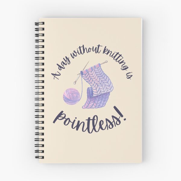 Item preview, A day without knitting is pointless yarn pun designed and sold by 442b.