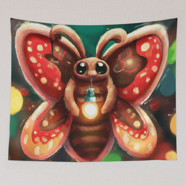 Item preview, Cute Moth Drawing designed and sold by WeHeartAnimals.
