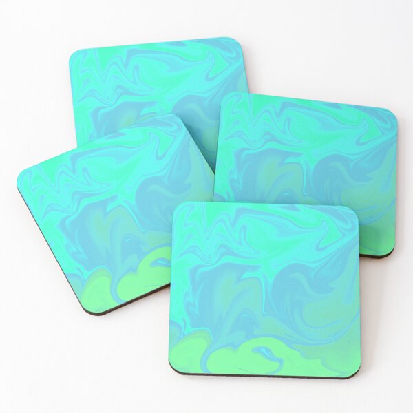 Item preview, Pastel Turquoise, Blue And Green Liquid Art. Liquid Marble. Abstract Design. designed and sold by Jason123za.