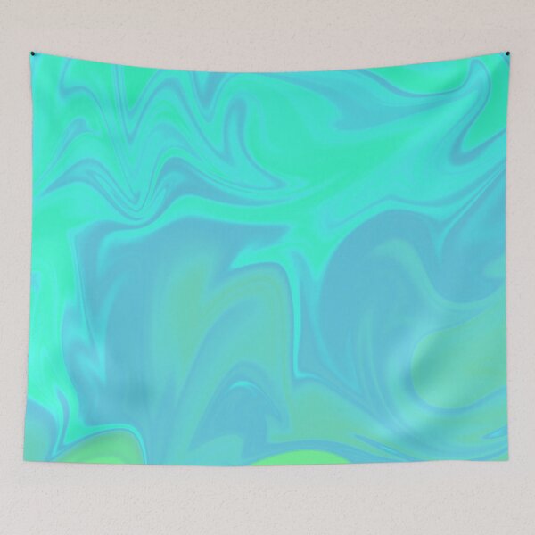 Item preview, Pastel Turquoise, Blue And Green Liquid Art. Liquid Marble. Abstract Design. designed and sold by Jason123za.