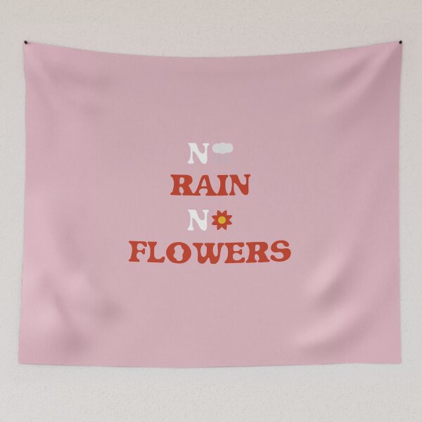 Item preview, No rain no flowers - pink and red. designed and sold by rawlex.
