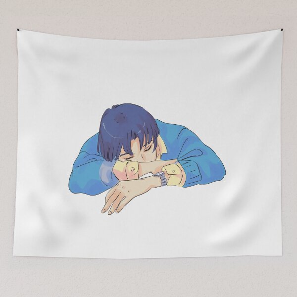 Item preview, tired boy anime designed and sold by Iolamoui.