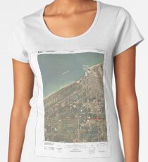 USGS TOPO Map Indiana IN Michigan City West 20100609 TM Premium Rundhals-Shirt
