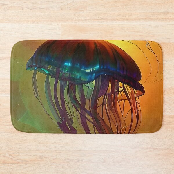 Item preview, Glowing Jelly fish water color painting designed and sold by SinghVillasra.