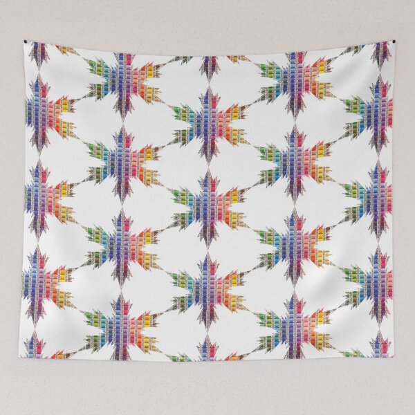 Item preview, Holiday Rainbow Threads Star by Iritof designed and sold by iritof.