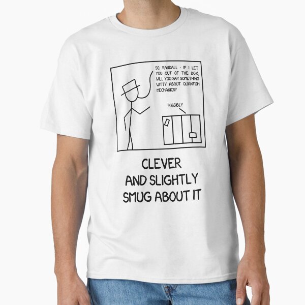 Vista previa del artículo con la obra «Xkcd Inteligente y un poco presumido al respecto», diseñado y vendido por LelaCoDesigz.
