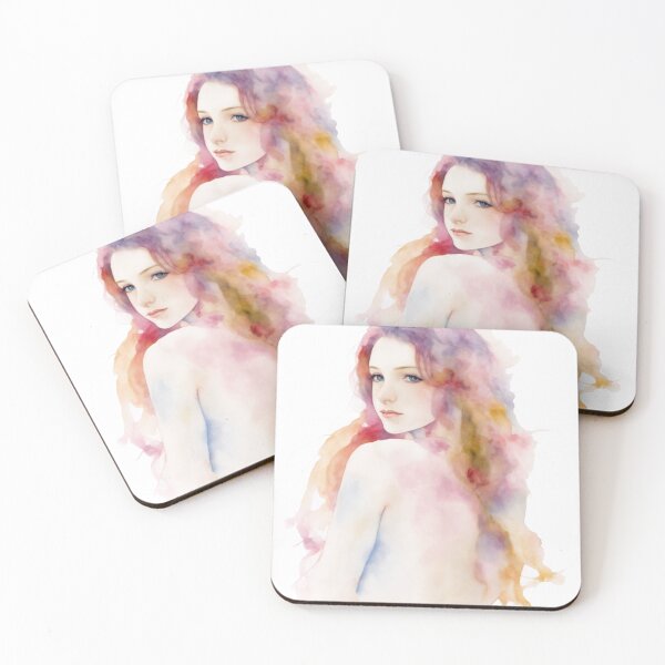 Item preview, Portrait Model in Watercolor 4 designed and sold by LeCorgo.