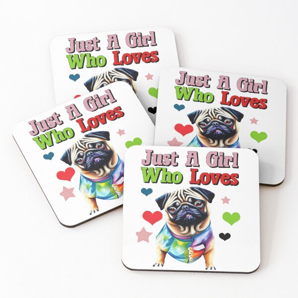 Item preview, Just A Girl Who Loves PUGS designed and sold by Trace1234.