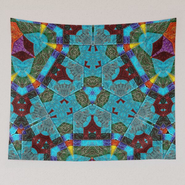 Item preview,  POWERFUL LUMINOUS RADIAL COSMIC LABYRINTH PATCHWORK -  SPIRITUAL AWAKENING CUBIC GEOMETRIC ART PATTERN IN DEEP* designed and sold by Ralek.