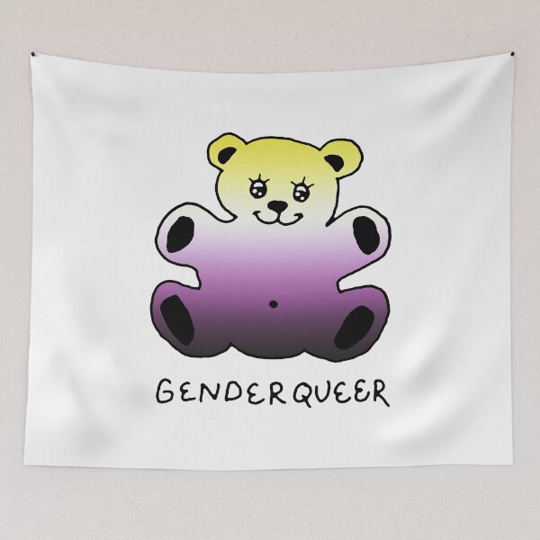 Item preview, Genderqueer / Non-binary Teddy Bear designed and sold by HelloShoppy.