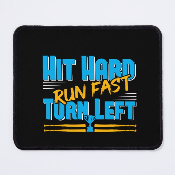 Item preview, "Hit Hard, Run Fast, Turn left"- Essential design for Baseball lovers designed and sold by Designestic.