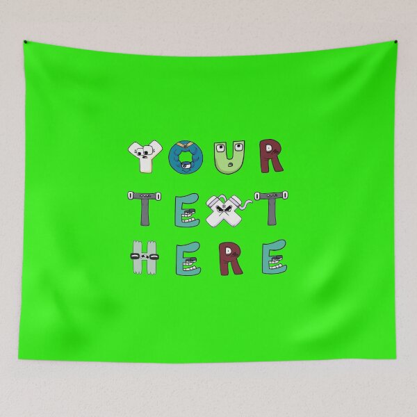 Item preview, ALPHABET LORE Your text here in neon blue designed and sold by Totkisha1.