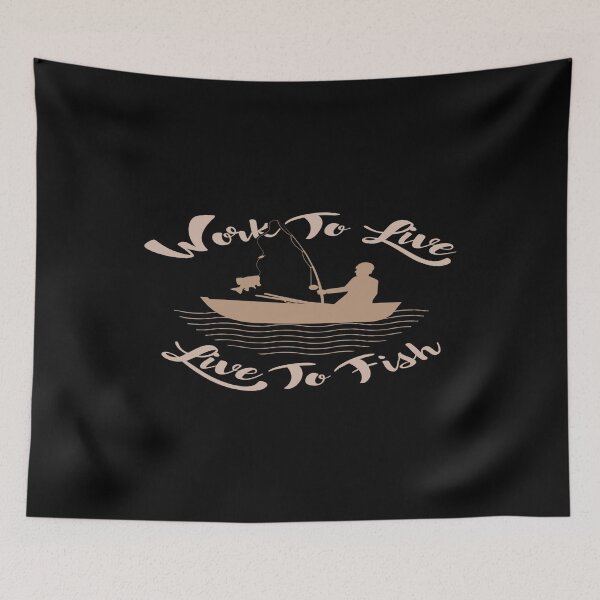 Item preview, Work to live, Live to Fish designed and sold by phassystore.