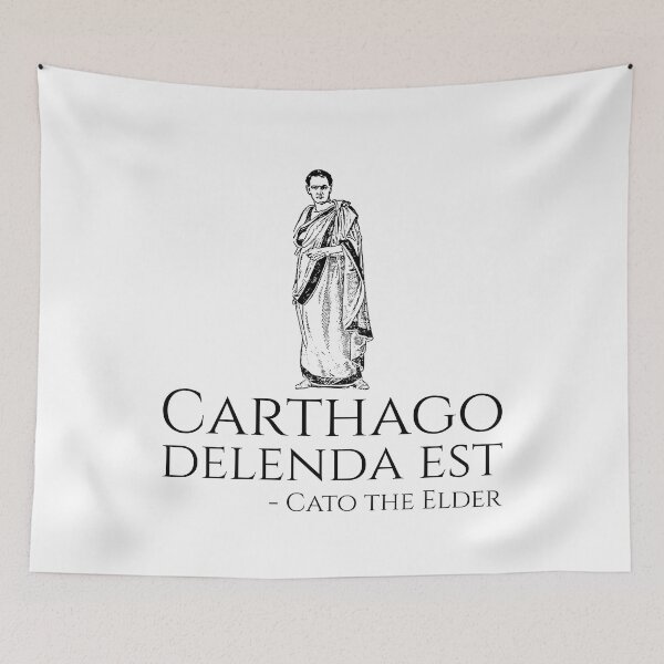 Item preview, Carthago Delenda Est - Cato The Elder - Ancient Rome Quote designed and sold by Styrman.