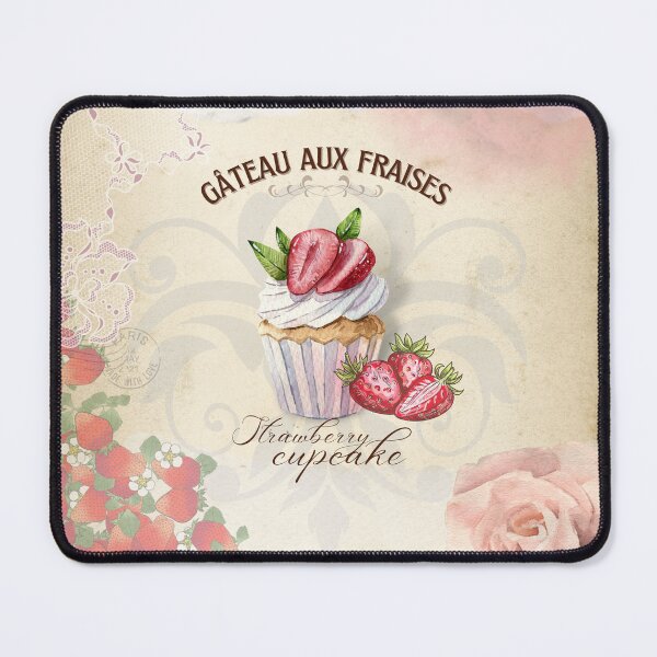 Item preview, Shabby chic style strawberry cupcake  designed and sold by Justsweetdesign.