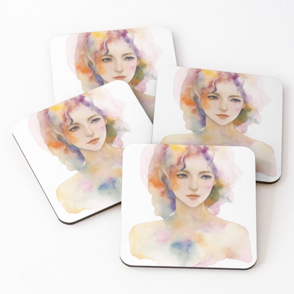 Item preview, Portrait Model in Watercolor 10 designed and sold by LeCorgo.