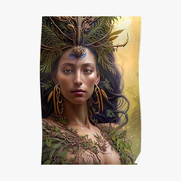 Mystical Maya Princess High Priestess Poster