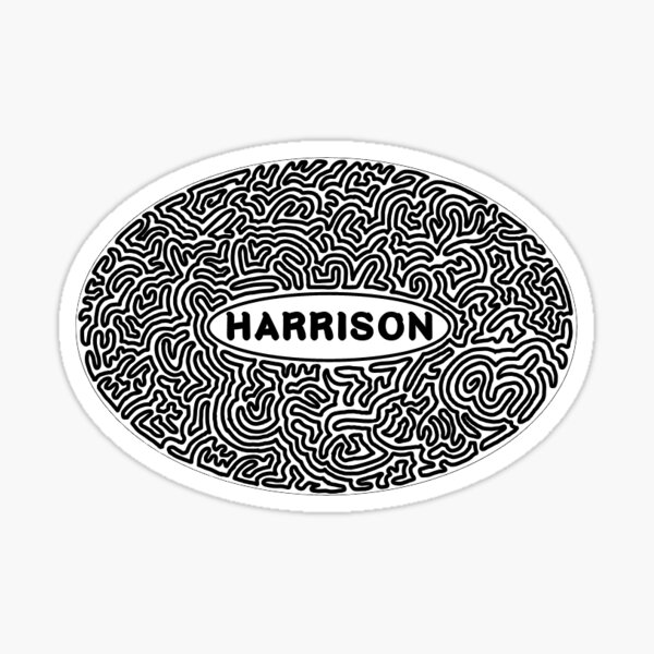 Item preview, Harrison One Line Drawing Name Sticker designed and sold by carti-b.
