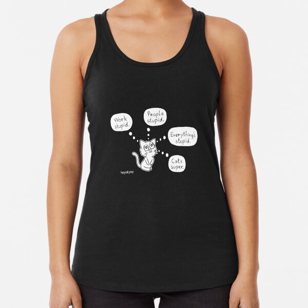 Cat Summary Racerback Tank Top