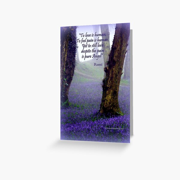 Bluebells and Rumi Greeting Card