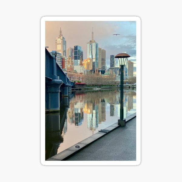 Item preview, Melbourne under Queens Bridge  designed and sold by Billie-B-Design.