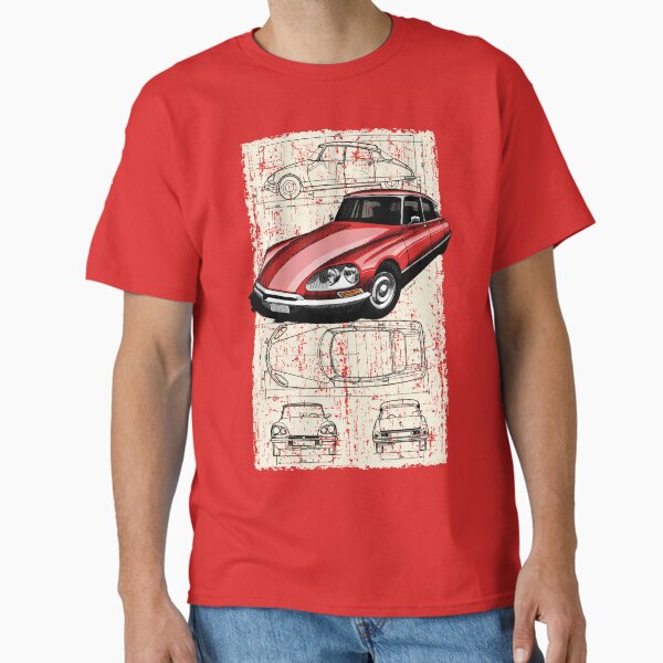Item preview, The iconic French classic car with technical drawing background designed and sold by designjaag.