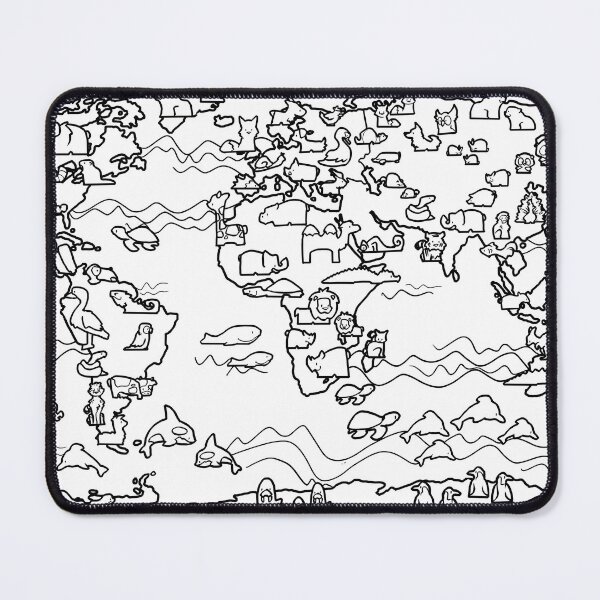 Item preview, World map colouring animals designed and sold by Veronica Arrigoni.