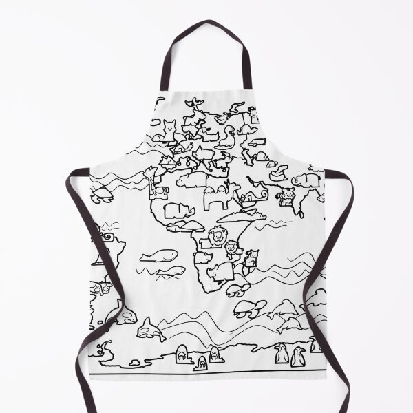 Item preview, World map colouring animals designed and sold by Veronica Arrigoni.