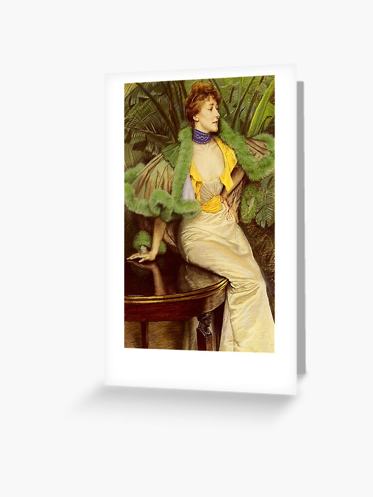 Vintage James Tissot Princess De Broglie Fine Art Greeting Card