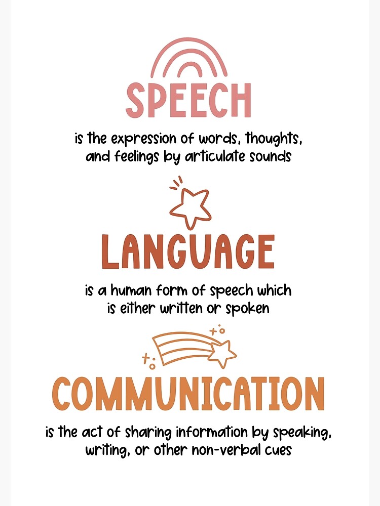 "Speech Language And Communication" Photographic Print For Sale By ...