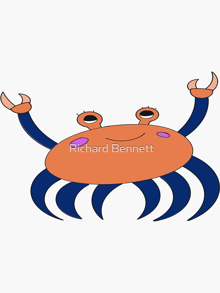 Happy Dancing Crab Sticker For Sale By Rick2733 Redbubble