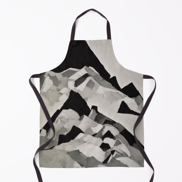Item preview, The Alps Covered in Snow - Abstract Art - Black and White designed and sold by Inomaly Art.