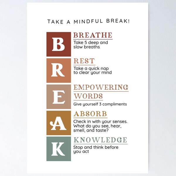 Item preview, Mindful BREAK designed and sold by Plant  Kind Thoughts.