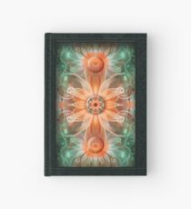 Schöne Jeweled Pfirsich-Stern-Fraktal-Orchideen-Blume Notizbuch