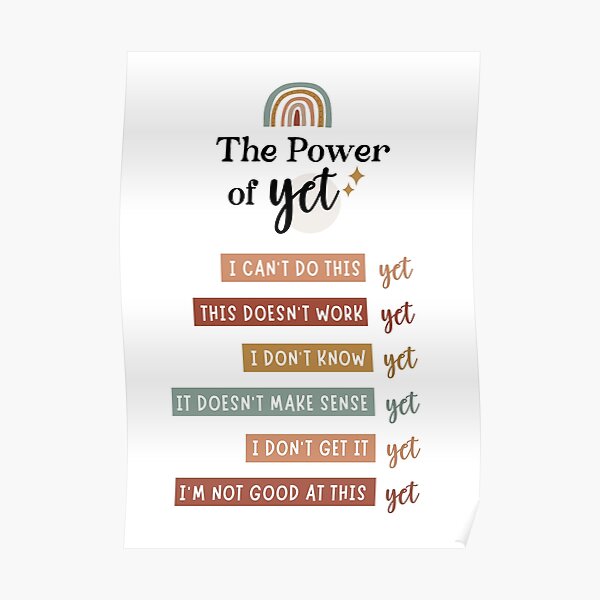 The Power Of Yet Poster For Sale By Pkindthoughts Redbubble