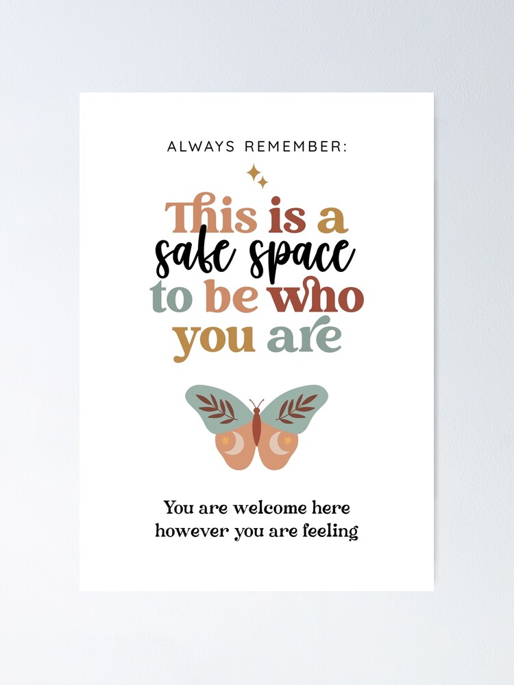 Thumbnail 1 of 3, Poster, Safe Space designed and sold by PKindThoughts.
