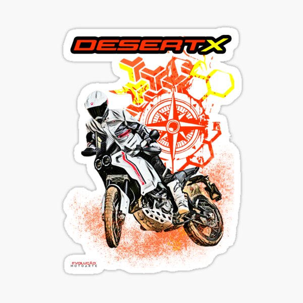 "Ducati Desert X" Sticker for Sale by Evomotoarte Redbubble